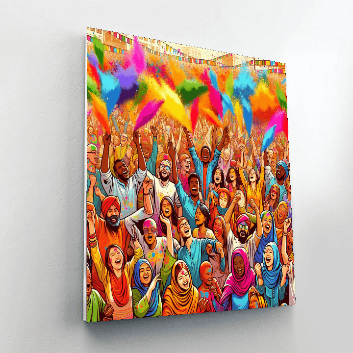 Energetic Festival Of Colors Painting By Numbers Kit