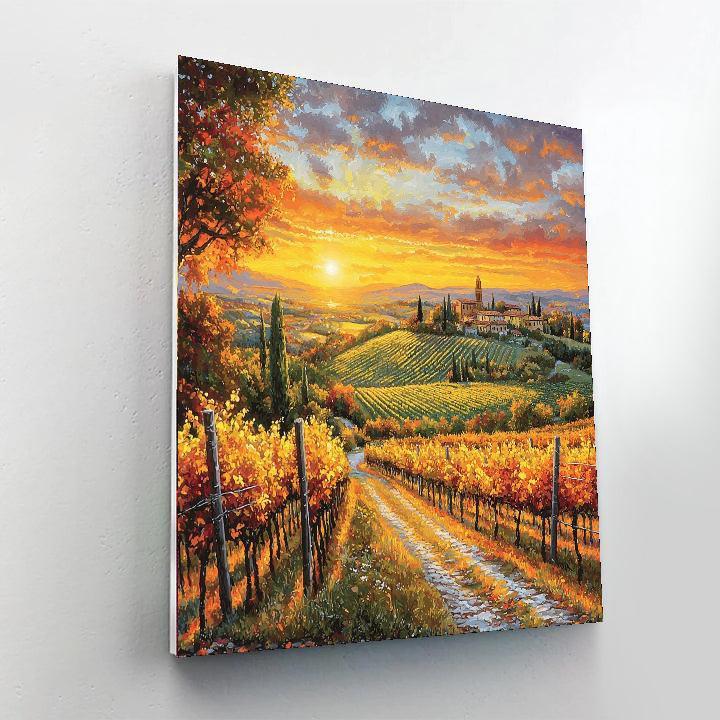 Michelangelo Inspired Sunset In Tuscany  DIY Paint By Numbers