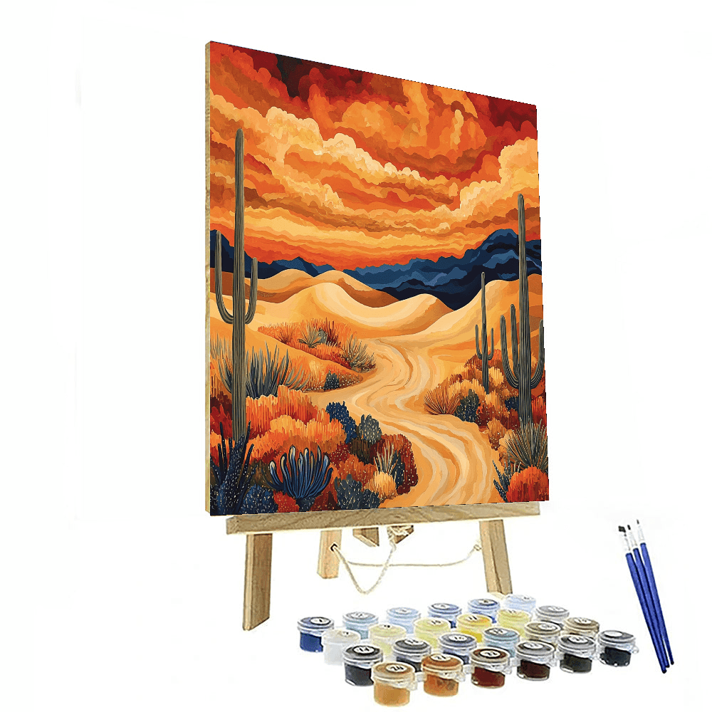 Georgia O'Keeffe Inspired Mysterious Desert Landscape  Paint By Numbers Kits
