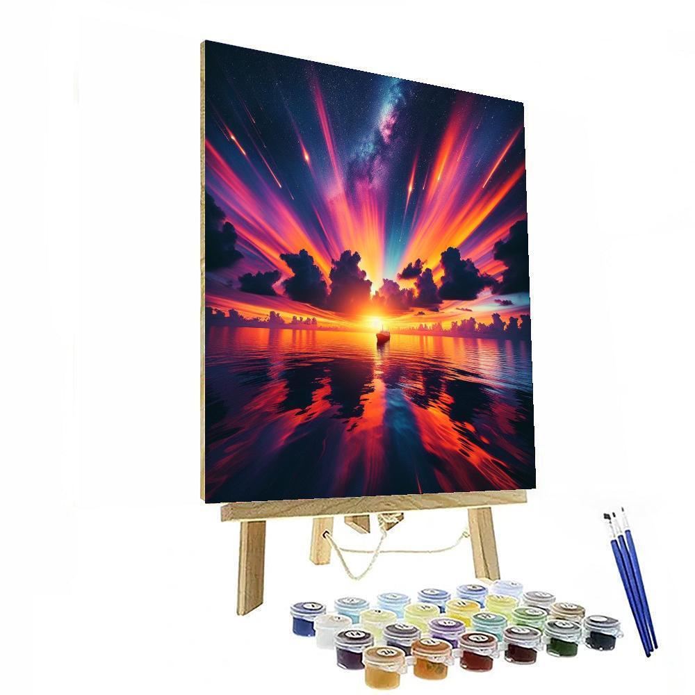 Golden Horizon Sunset Numbered Painting Kits