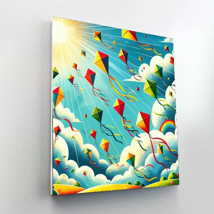 Whimsical Kite Festival DIY Paint By Numbers