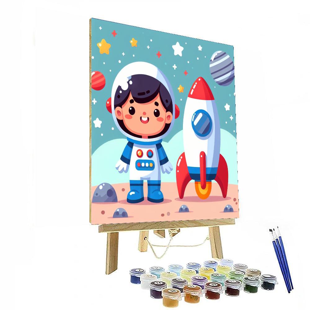 Astronaut In Training Number Painting