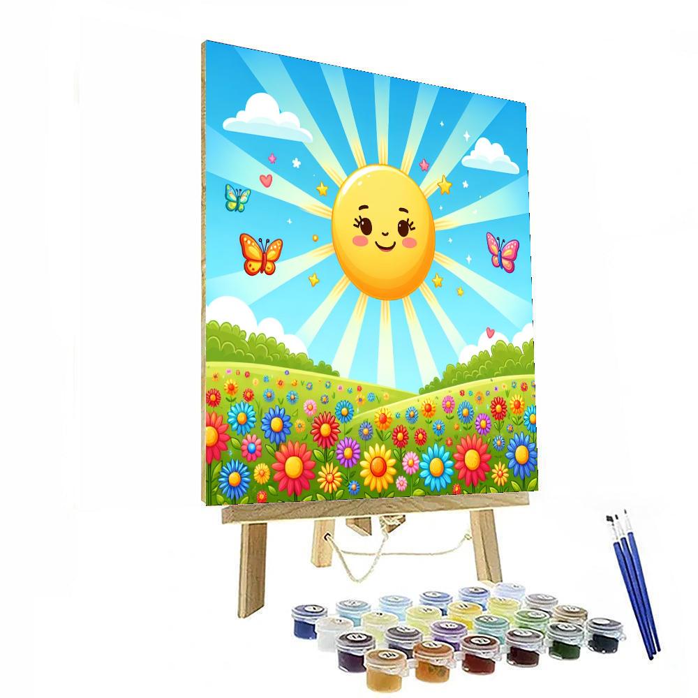Sunny Sunbeam Number Painting