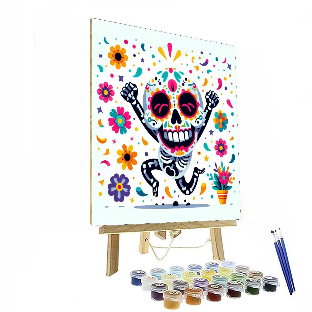 Dancing Sugar Skull Numbered Painting Kits