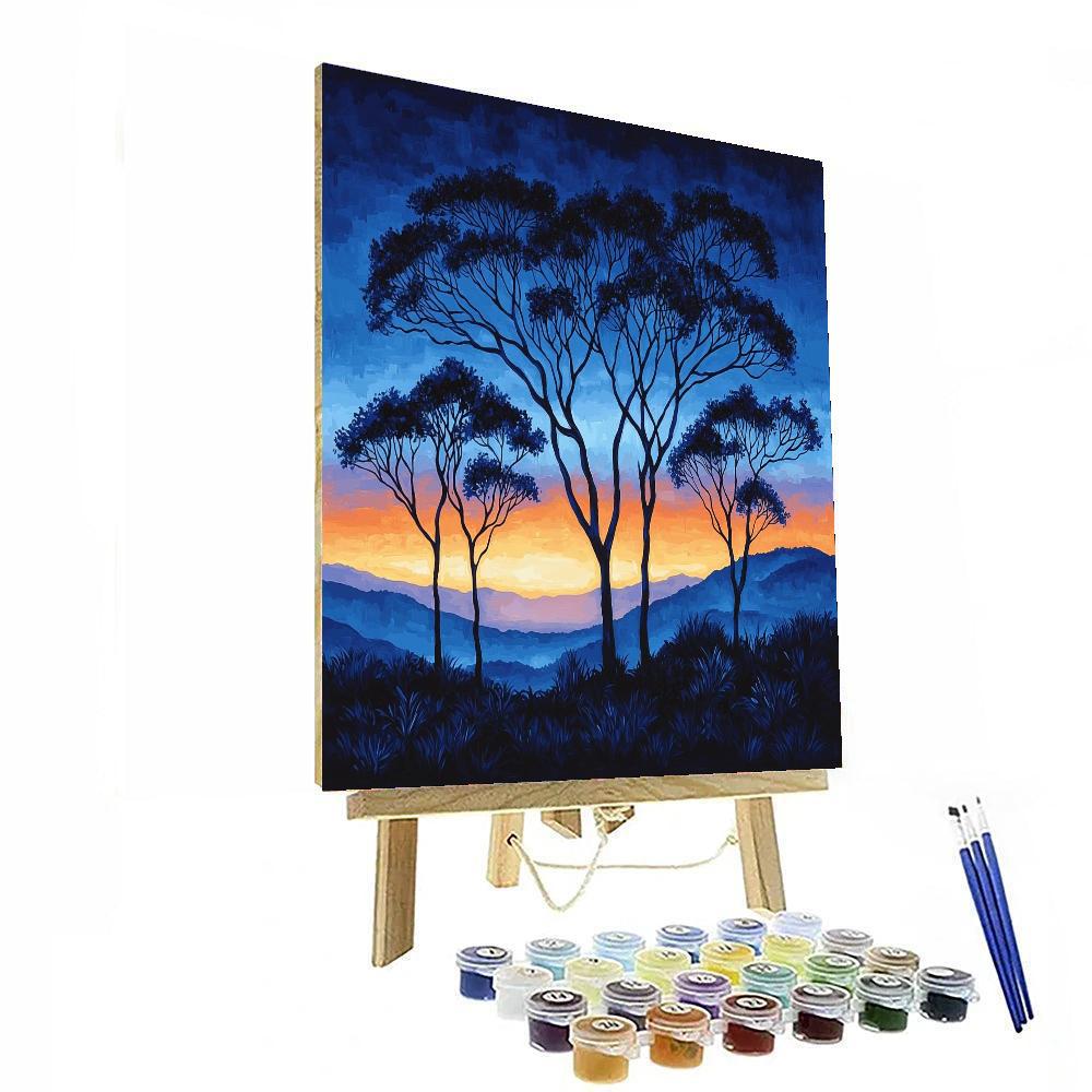 Leonardo Da Vinci Inspired Twilight Forest  Paint By Numbers