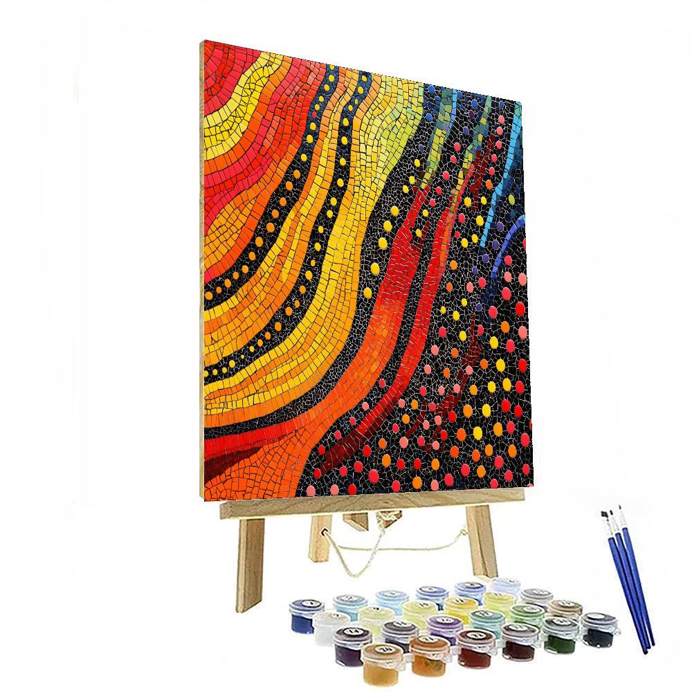 Yayoi Kusama Inspired Mosaic Of Infinity  Paint By Numbers