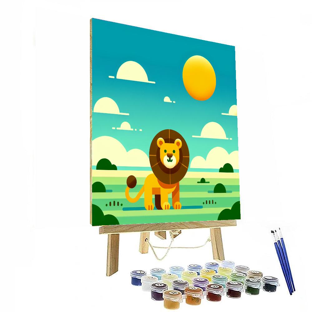 Majestic Lion Adventure Painting By Numbers Kit