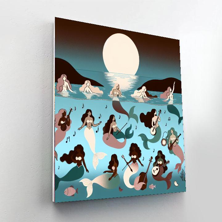 Moonlit Mermaid Lagoon Numbered Painting Kits