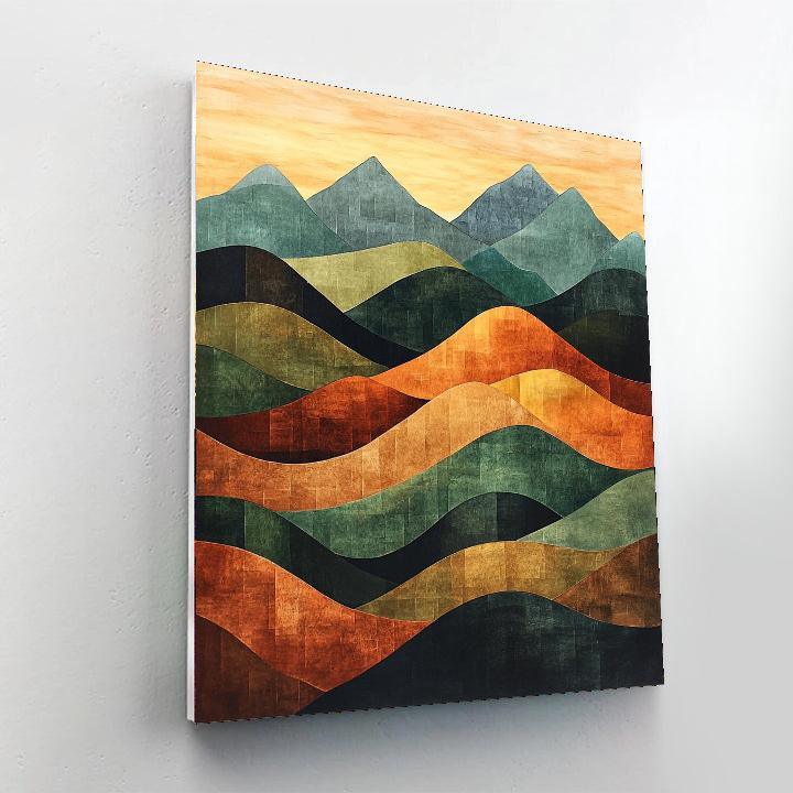 Paul Cézanne Inspired Mystic Mountain Echoes  Paint By Color