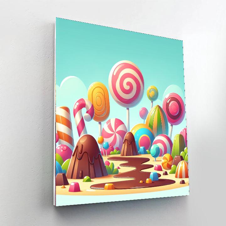 Playful Candy Land Paint By Numbers Art