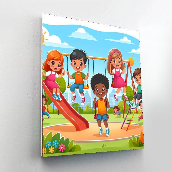 Energetic Playground Fun Paint By Number