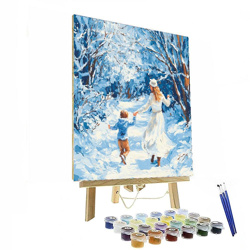 Winter’s Silent Dance Number Painting