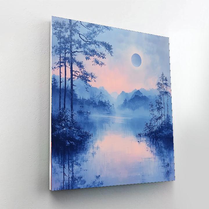 Zhao Mengfu Inspired Enchantment Of Twilight Skies  Paint By Color