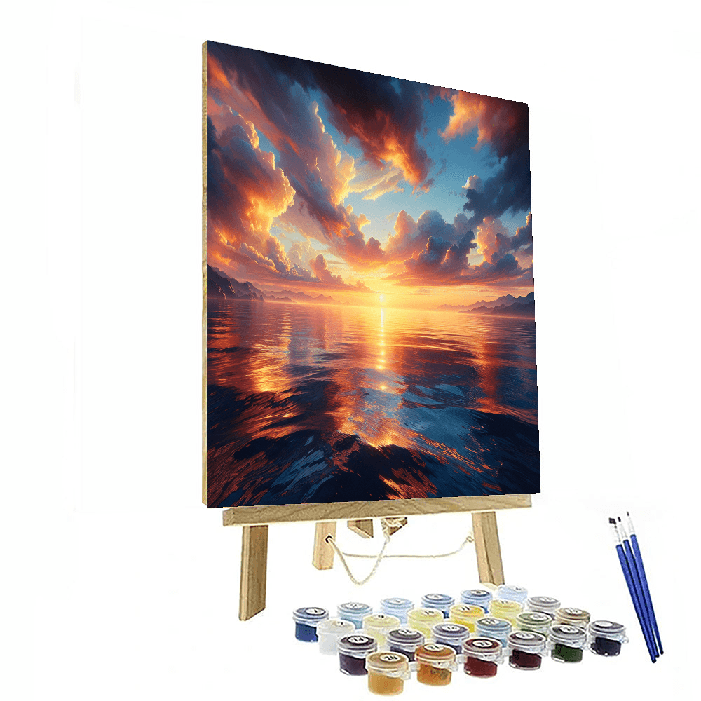 Dynamic Coastal Sunrise Painting By Numbers Kit