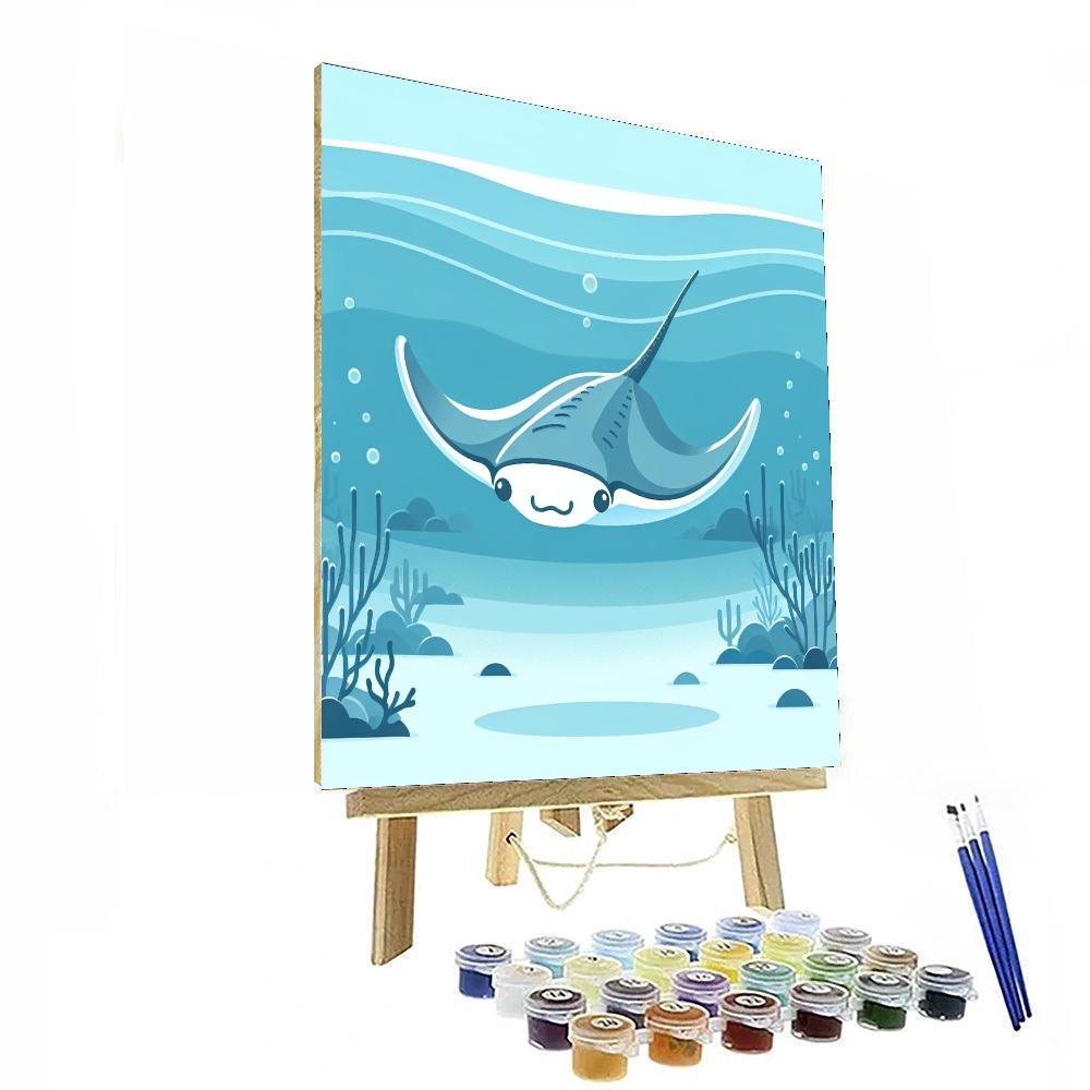 Mystical Manta Ray Paint By Numbers Art