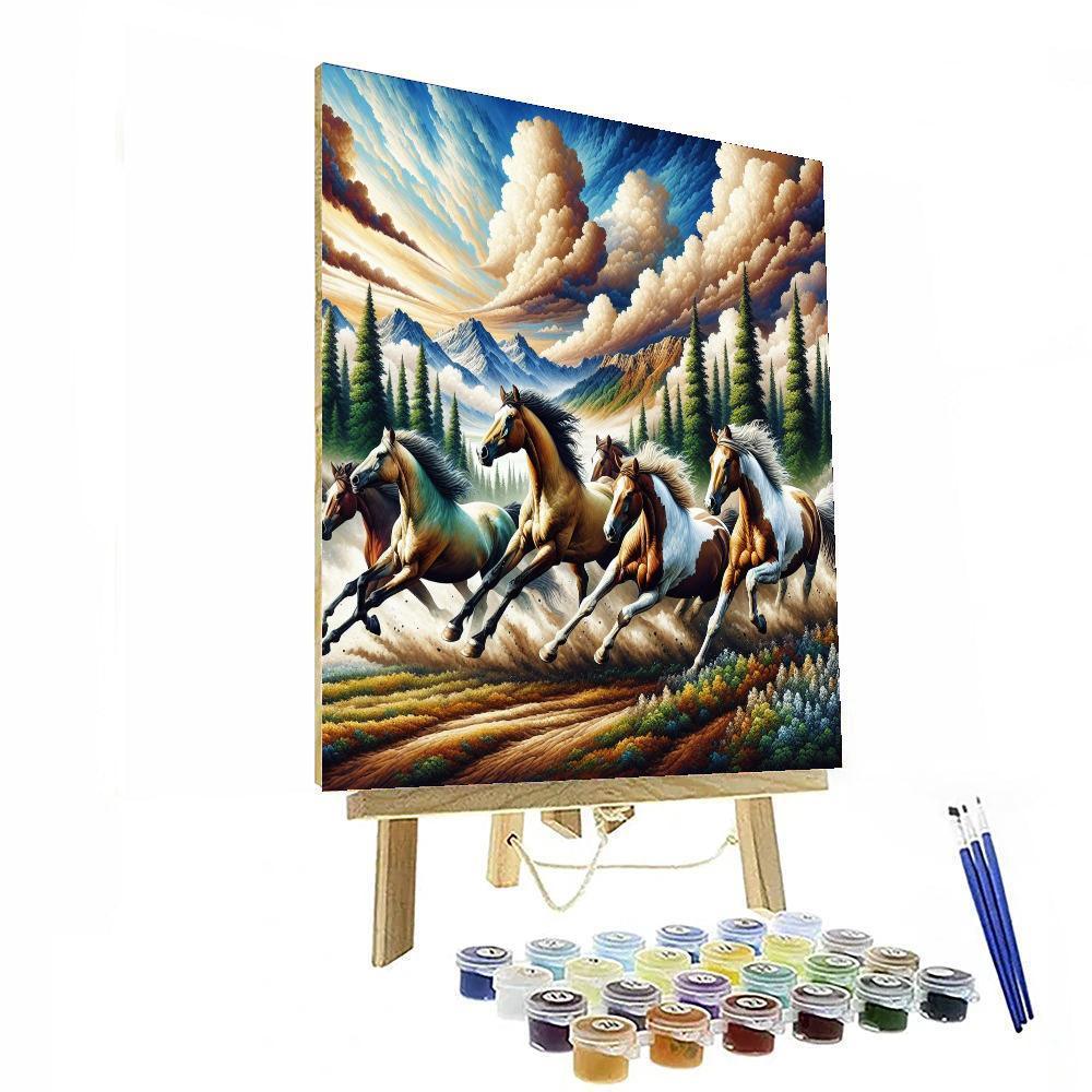 Majestic Horse Harmony Paint By Numbers Art