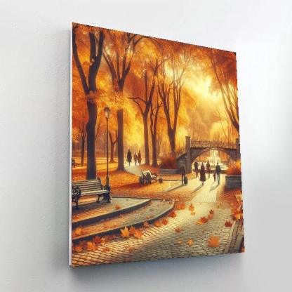 Nostalgic Autumn Park Numbered Painting Kits