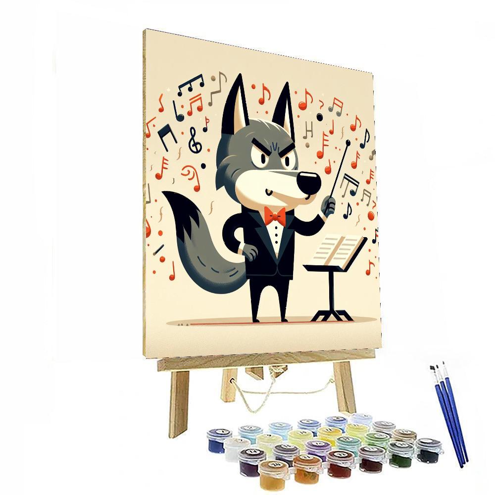 Musical Maestro Wolf Number Painting
