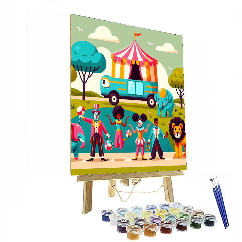 Circus Caravan Journey Painting Number Kit