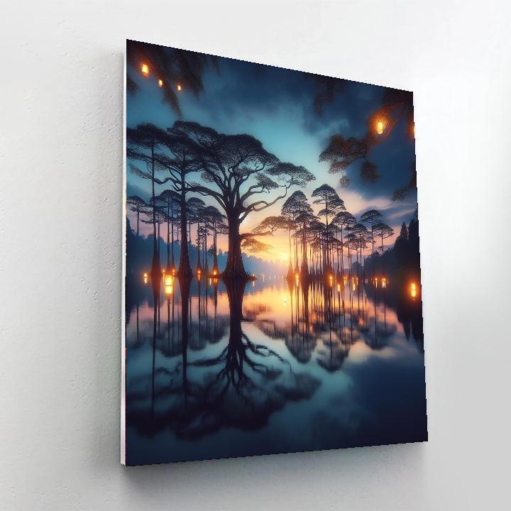 Enchanted Lakeside At Twilight Numbered Painting Kits