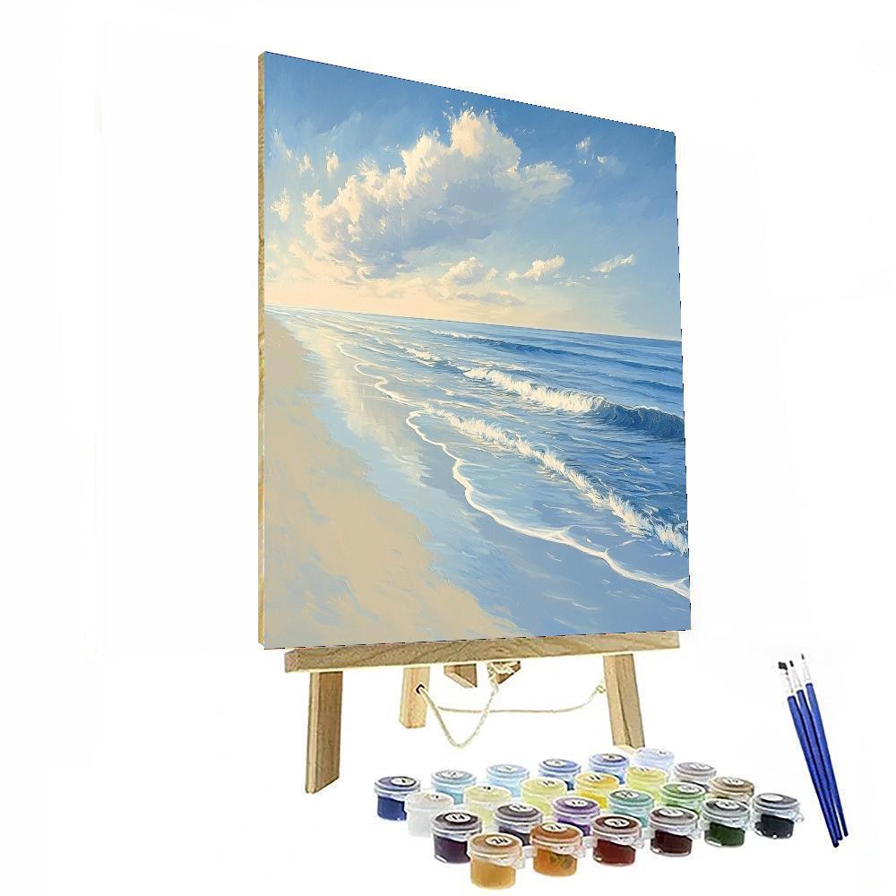 Claude Monet Inspired Serene Ocean Reflection  Painting Number Kit