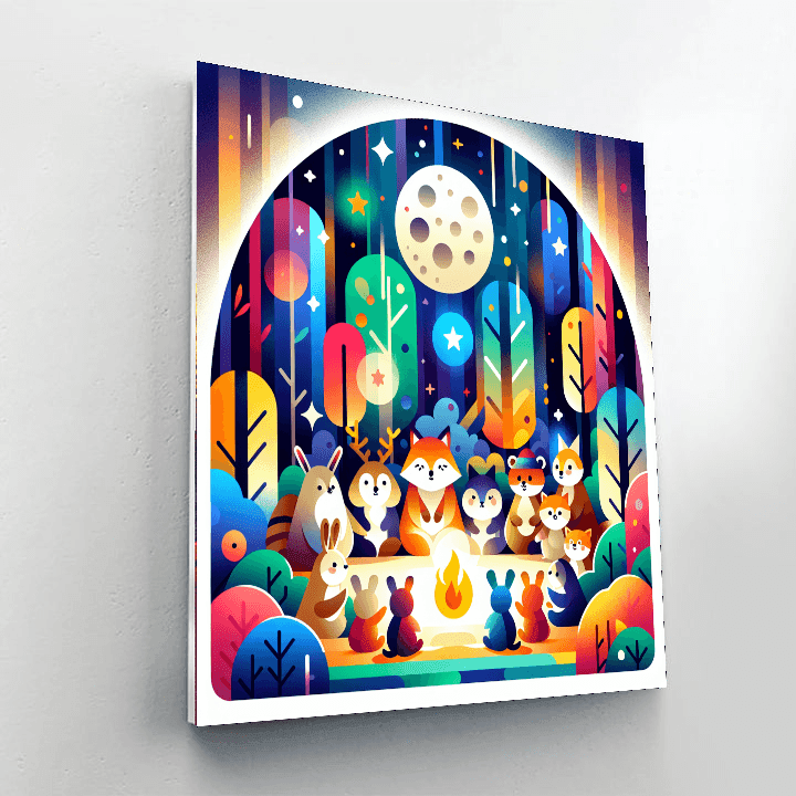 Enchanted Evening At The Forest Paint By Color
