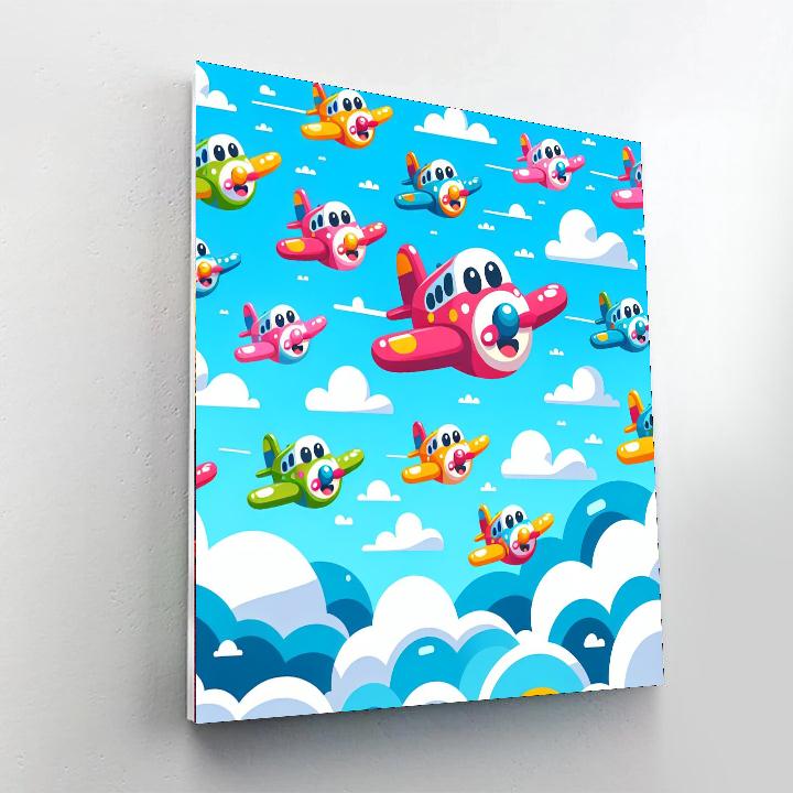 Artistic Aeroplanes Painting Number Kit