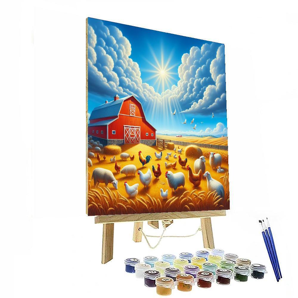Sunny Farmyard Joy Paint By Numbers Art