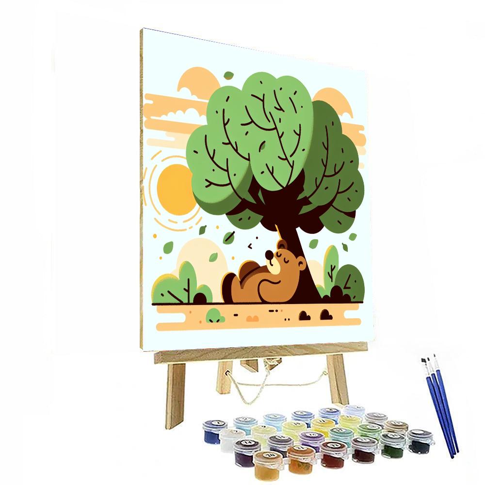 Cuddly Bear Nap Painting By Numbers Kit