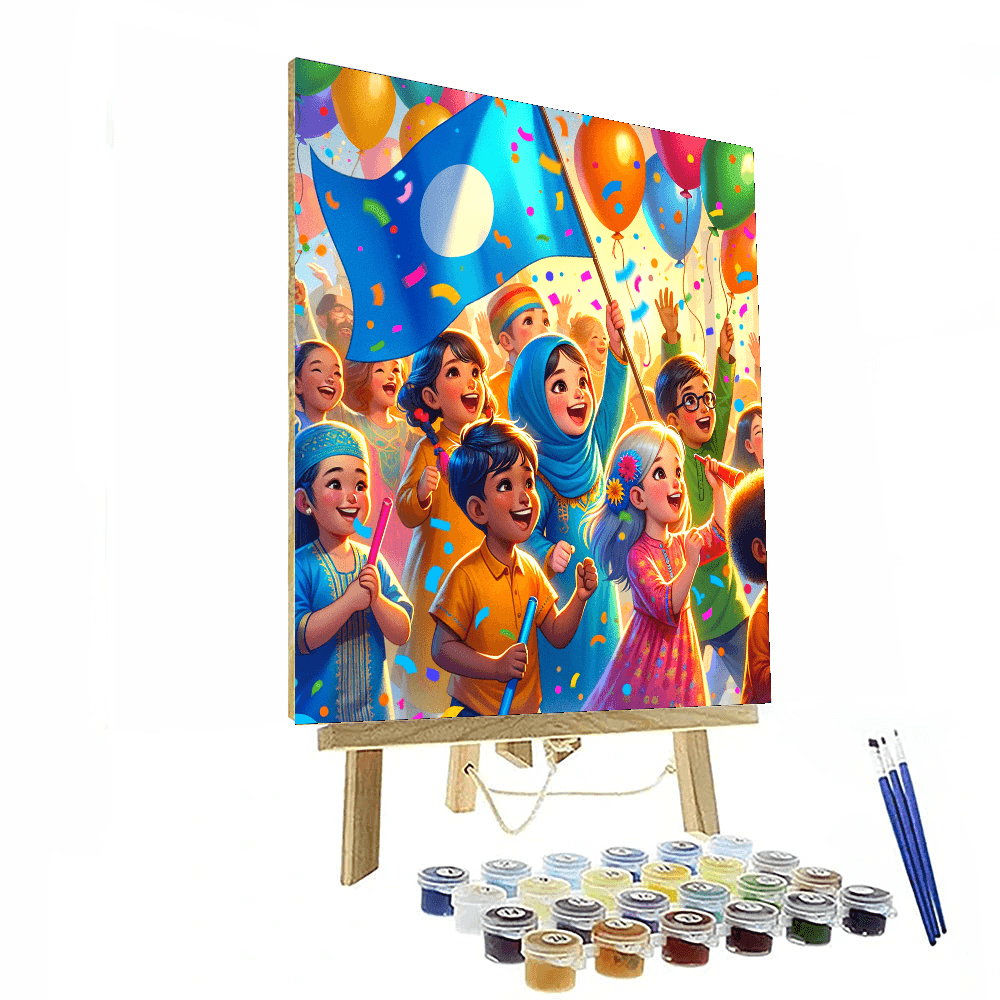 Joyful Rainbow Parade Paint By Number