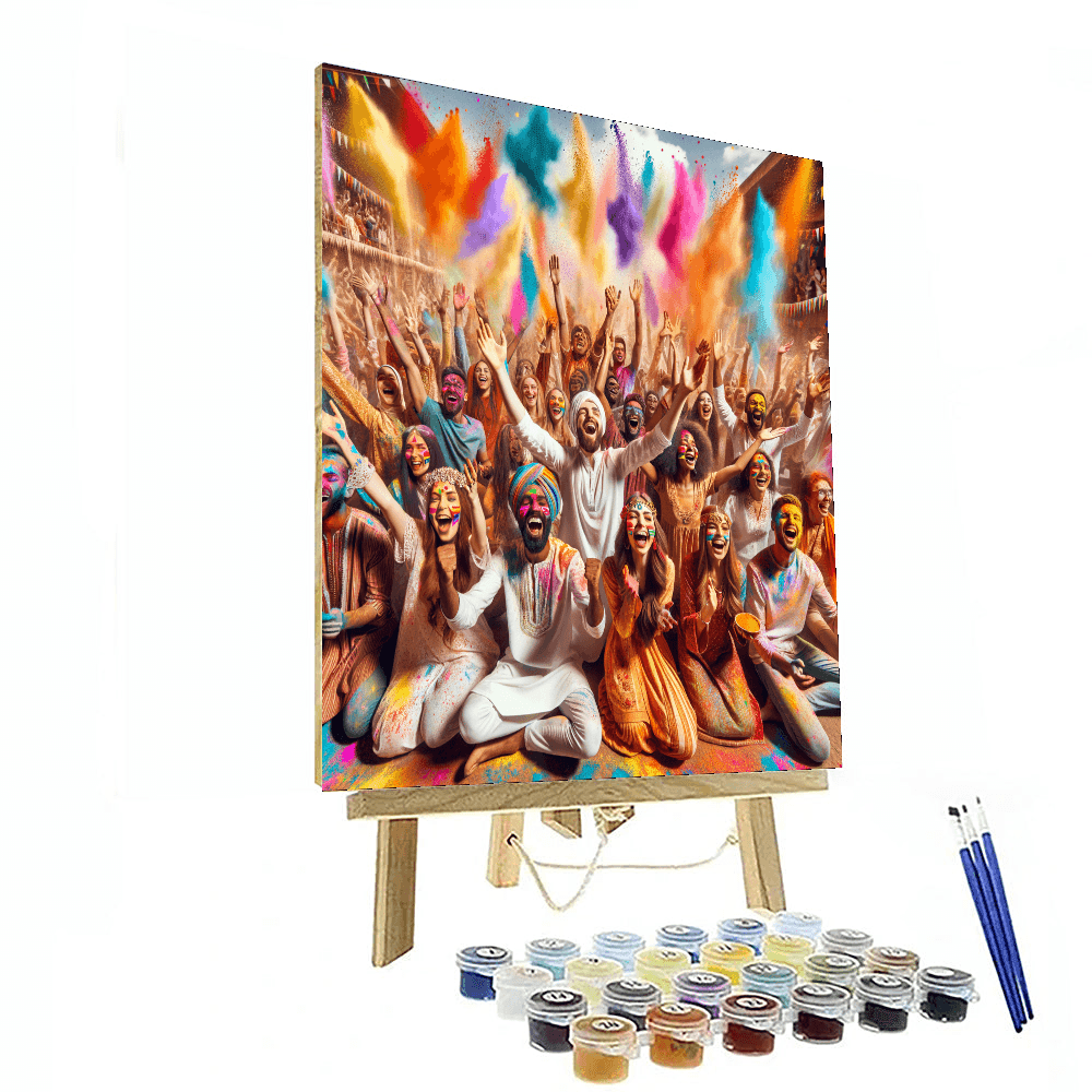 Holi Festival Number Painting