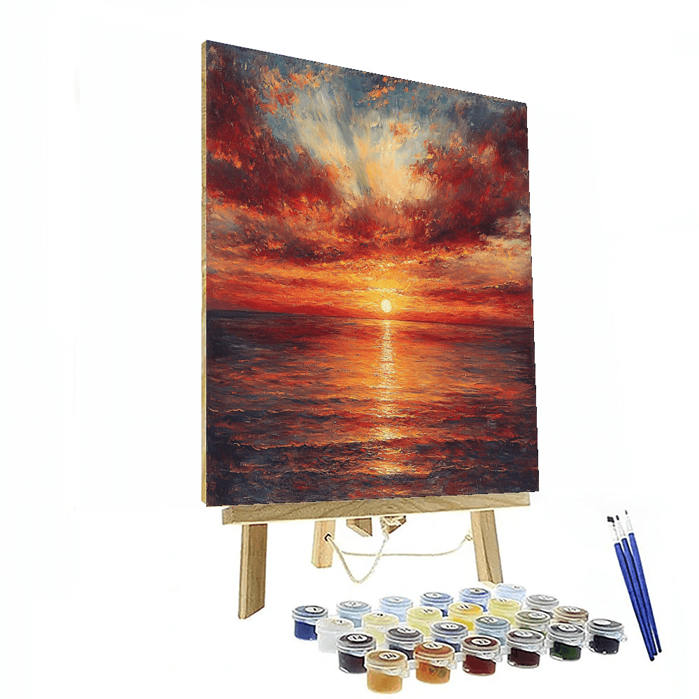 J.M.W. Turner Inspired Fiery Sunsets  Paint By Numbers