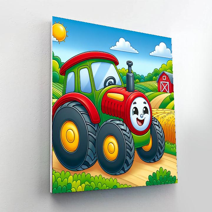 Happy Tractor Painting By Numbers Kit