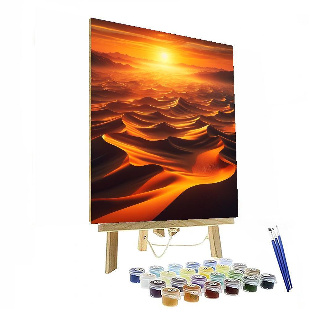 Vibrant Desert Sunrise Paint By Color