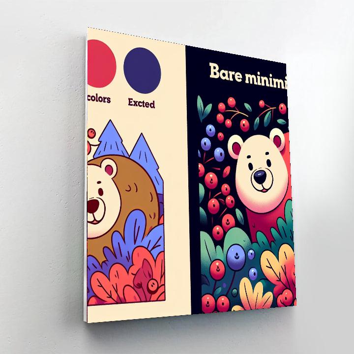 Bear’s Bountiful Berry Patch Paint By Numbers