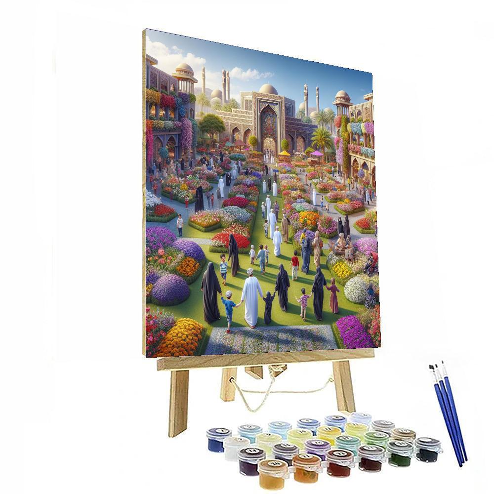 Oman Flower Festival Number Painting