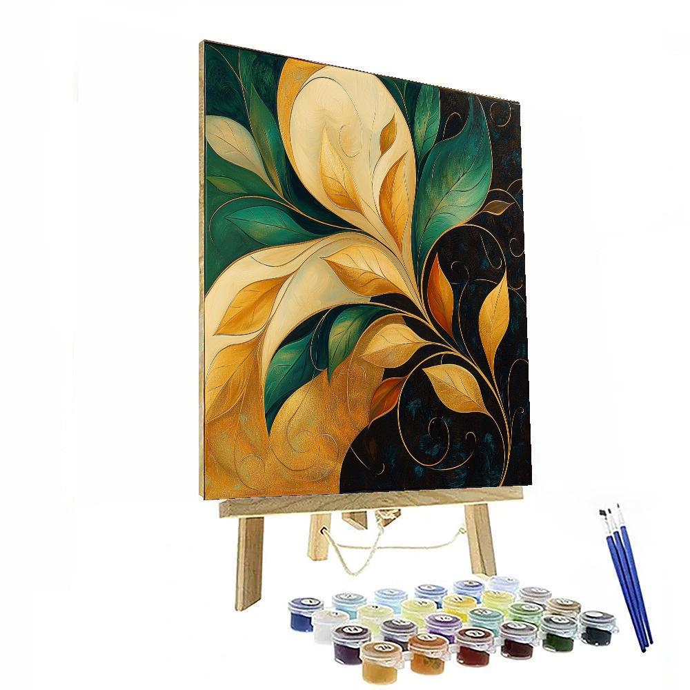 Alphonse Mucha Inspired Echoes Of Autumn Harmony  Paint By Numbers Kits