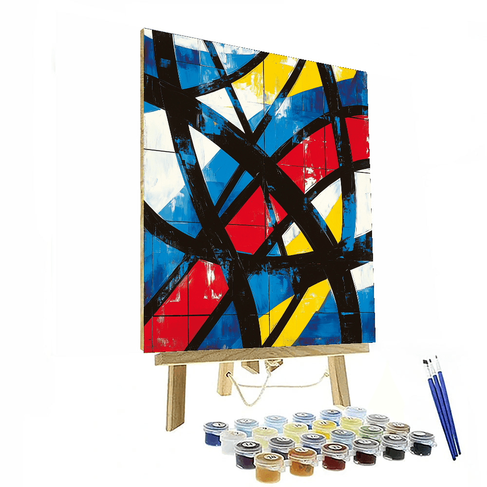 Piet Mondrian Inspired Retro Jazz Night  Paint By Color