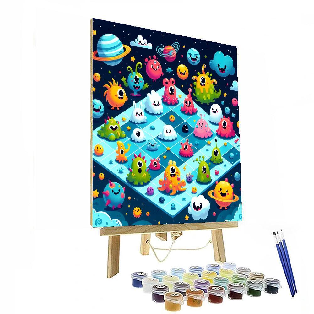 Silly Space Monsters Paint By Numbers Kits