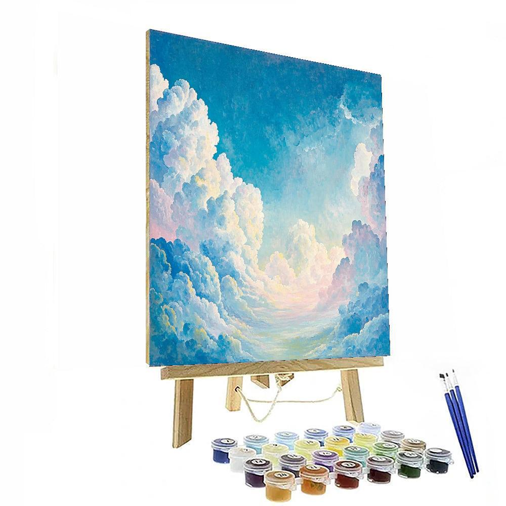 Georges Seurat Inspired Serenade Of Clouds  Number Painting