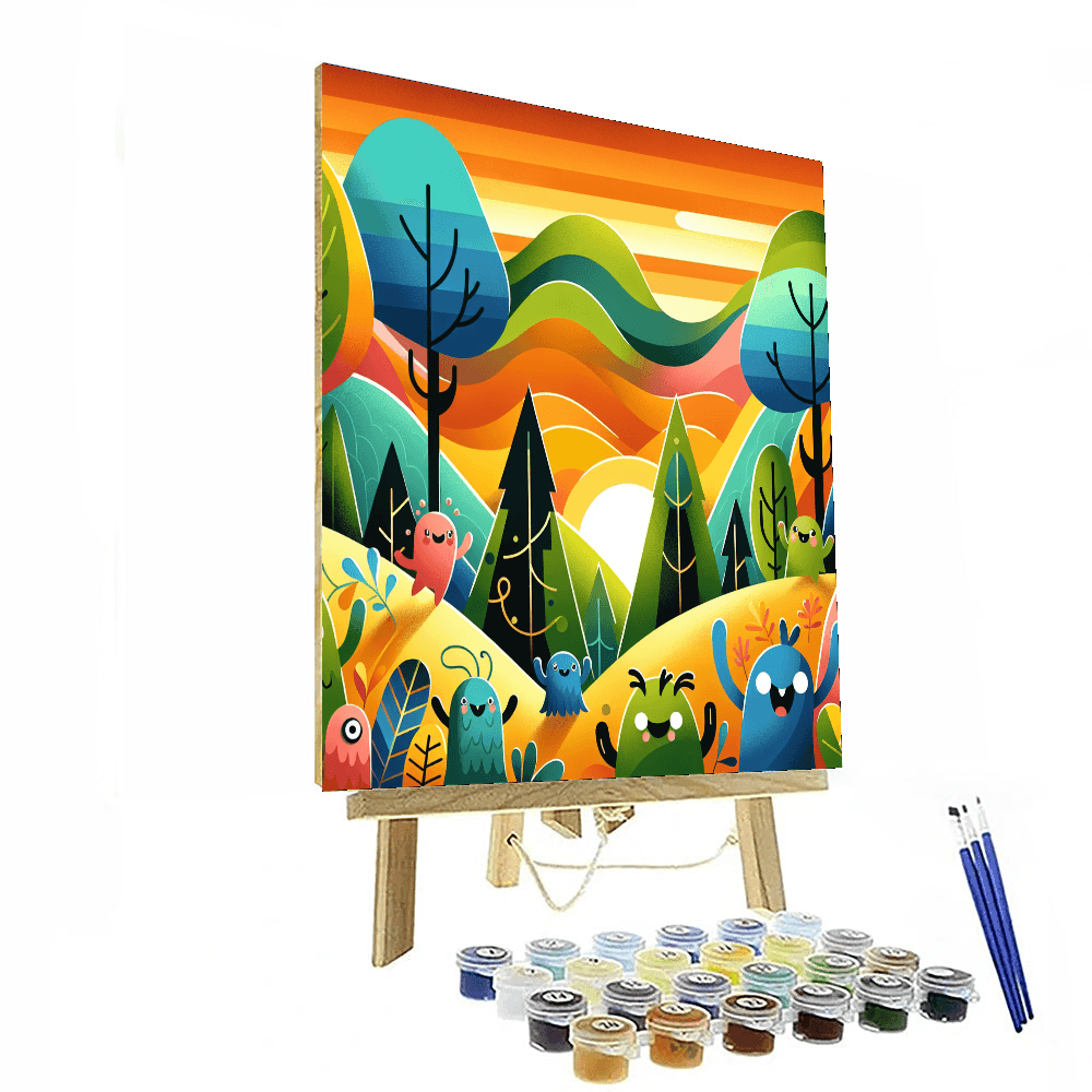 Mystical Mountain Morning Paint By Color