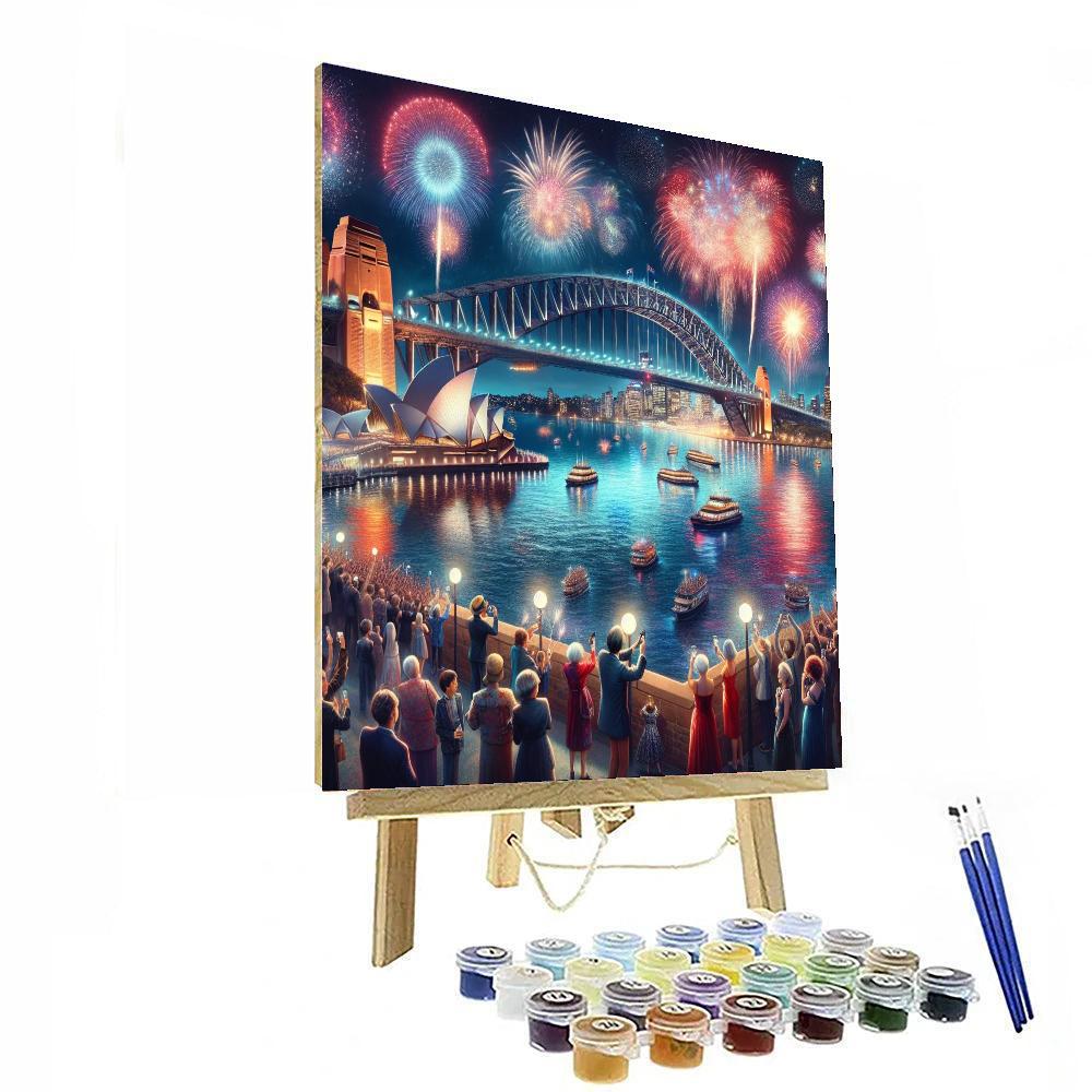 New Year’s Eve Fireworks - Australia Number Painting