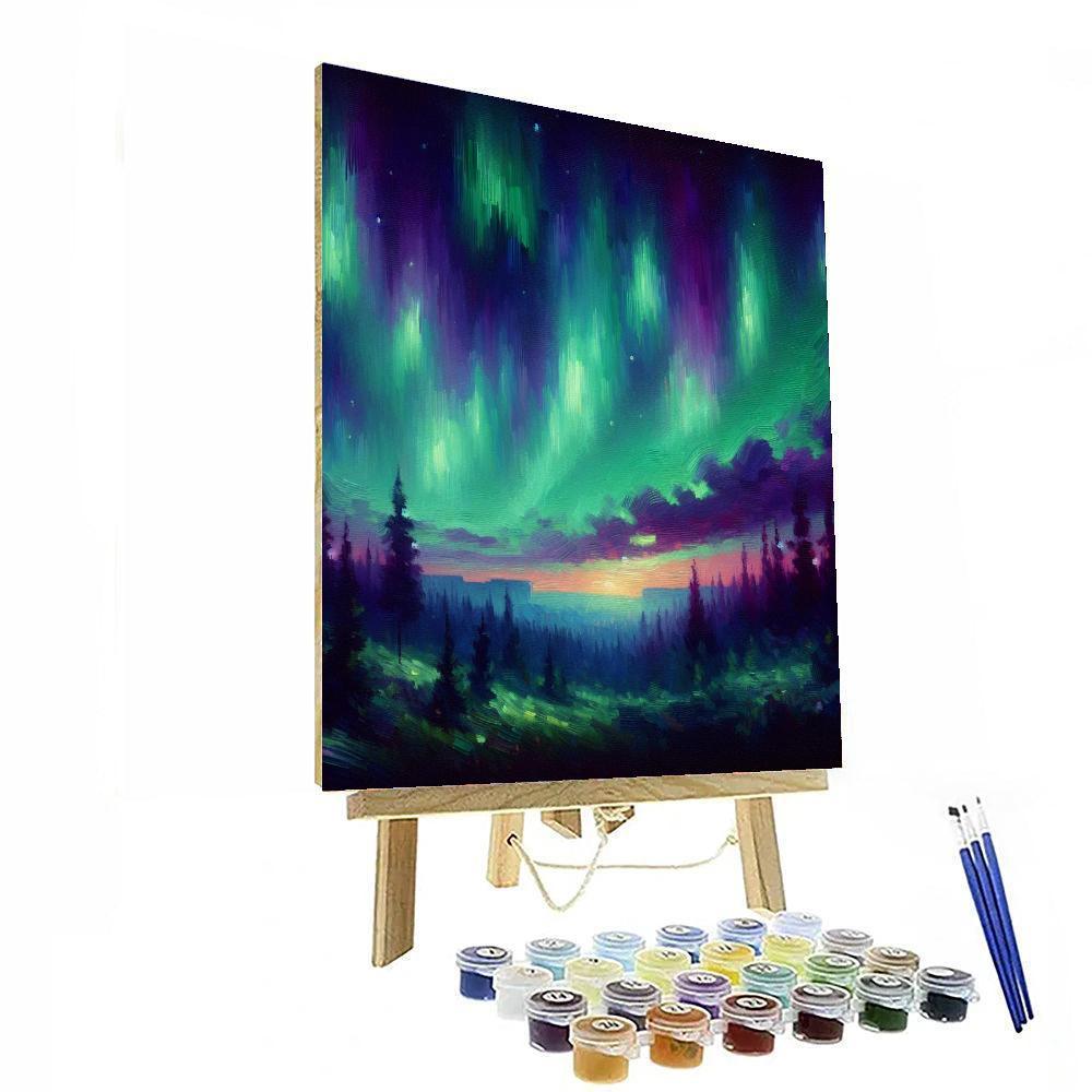Mystic Aurora Borealis Paint By Numbers Art