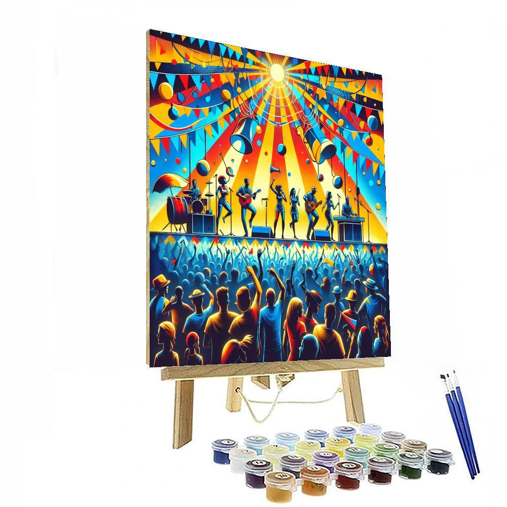 Colorful Music Festival Paint By Numbers Art
