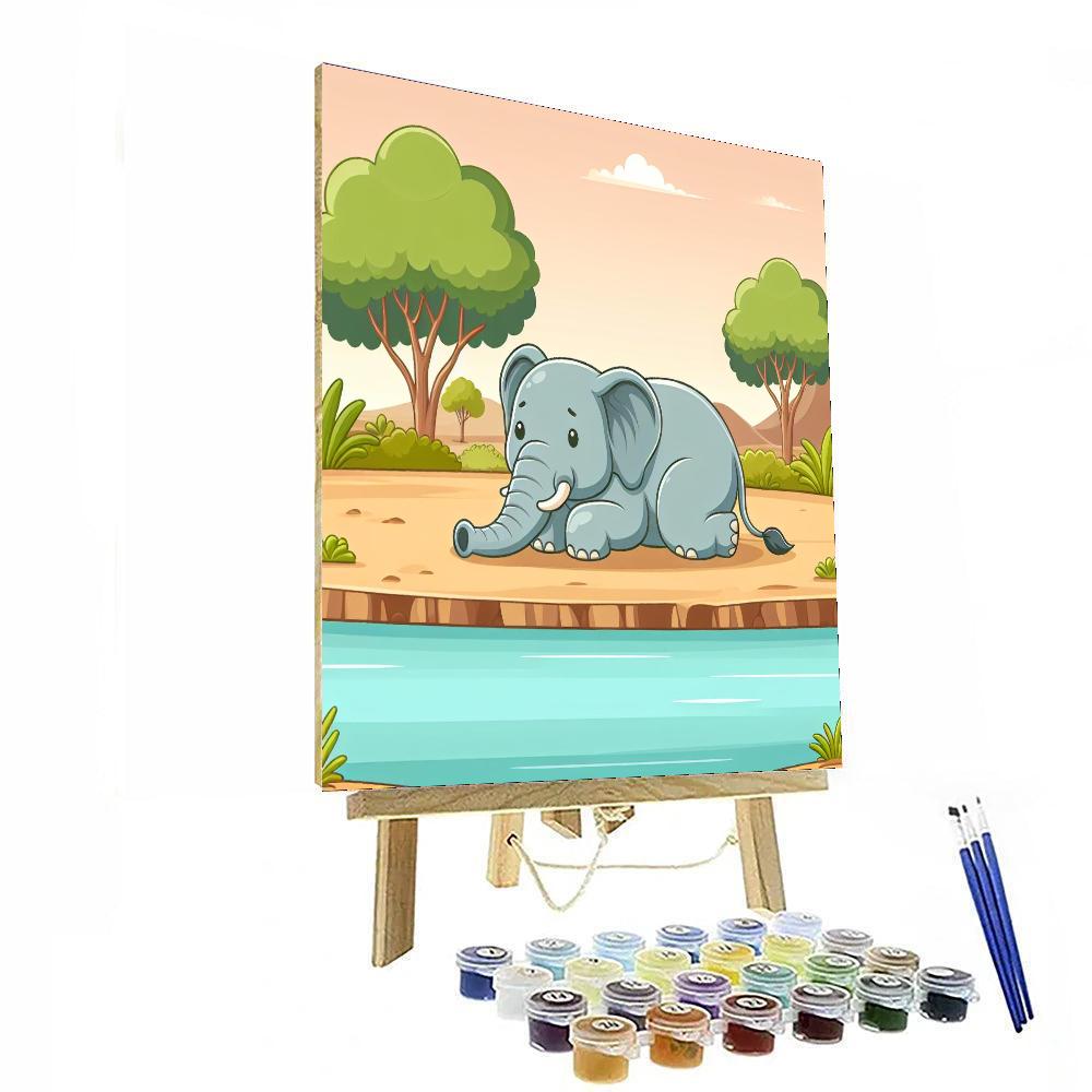 Elephant's Elysium Number Painting