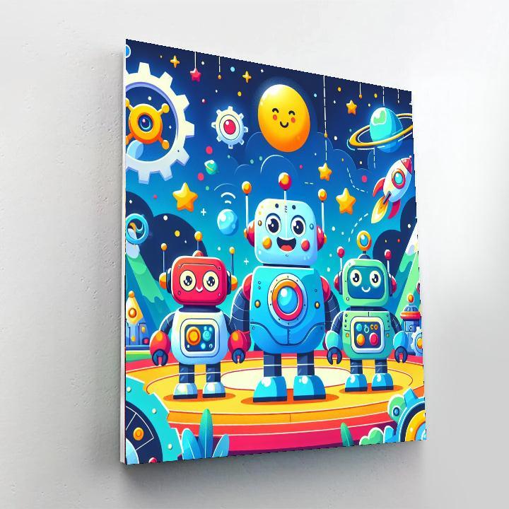 Robot Exploration Zone Painting By Numbers Kit