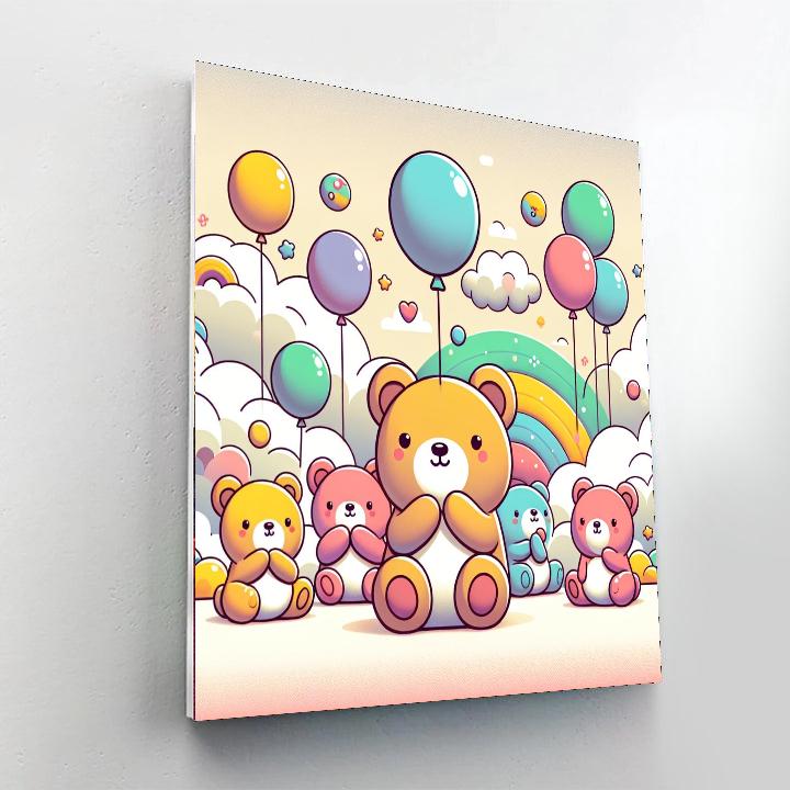 Cuddly Teddy Bear Dreams Numbered Painting Kits