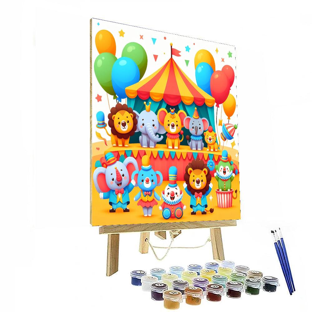 Bright And Cheerful Circus Numbered Painting Kits