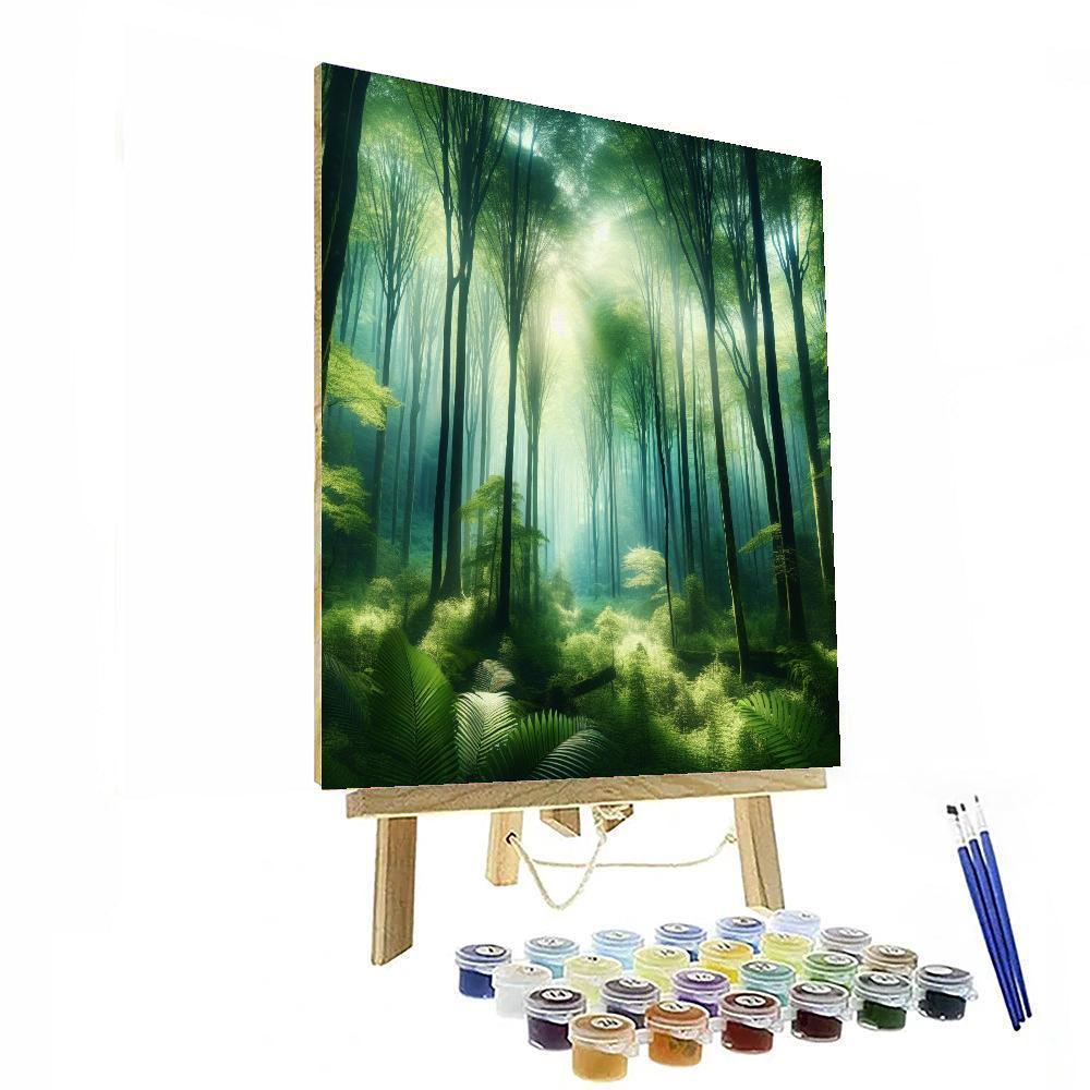 Lush Green Forest Numbered Painting Kits