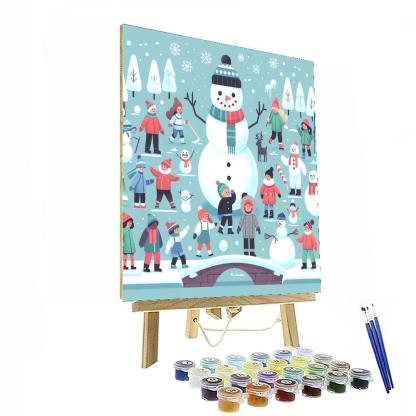 Frosty Festival Paint By Numbers Art